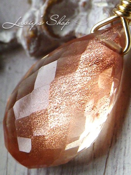 画像9: サンセットオレンジサファイアとオレゴンサンストーンのネックレス (9)