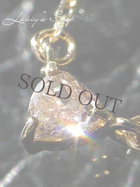 画像4: K18/SI-2グレードピンクダイヤモンドハートの1粒ネックレス (4)