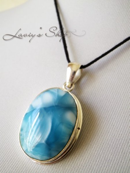 画像6: 大特価！高品質ラリマールのペンダントトップ(18,6g) (6)