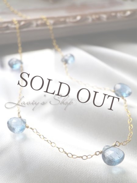 画像3: 小粒サンタマリアアクアマリンのデザインネックレス (3)