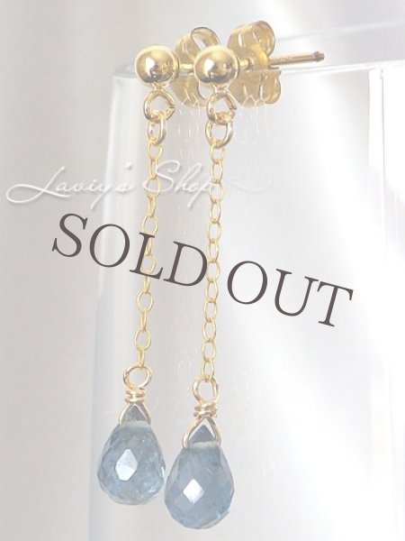 画像7: サンタマリアアクアマリンブリオレットのチェーンピアス (7)