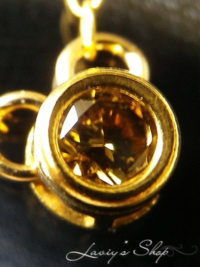 画像2: 特価！SI-1イエローダイヤモンドのプチネックレス(Fancy Orange Yellow)