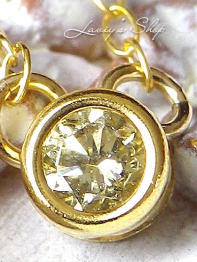 画像2: 特価！SI-1イエローダイヤモンドのプチネックレス(Faint Yellow)