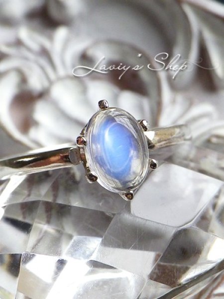 画像6: スリランカ産ブルームーンストーンのシンプルリング (6)