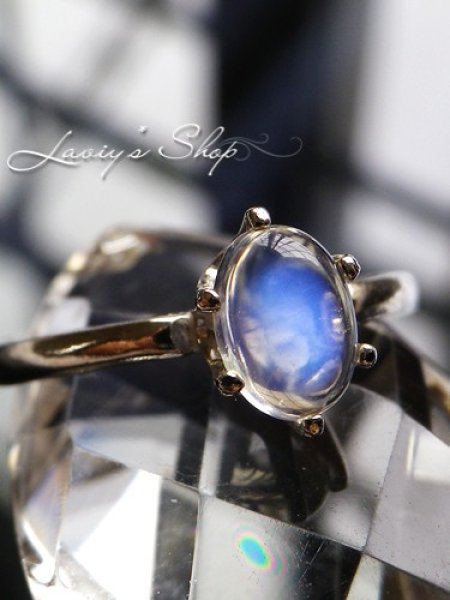 画像5: スリランカ産ブルームーンストーンのシンプルリング (5)