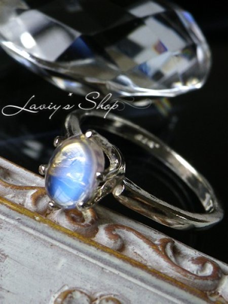 画像3: スリランカ産ブルームーンストーンのシンプルリング (3)