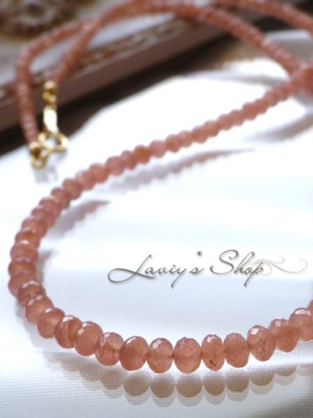 画像2: 高品質ペルー産ファセットインカローズの贅沢ネックレス (2)