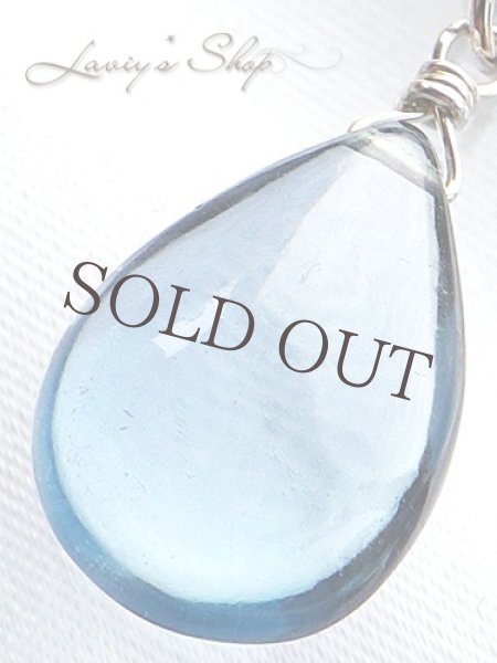 画像6: Silver925/大粒ロンドンブルートパーズの1粒ネックレス (6)