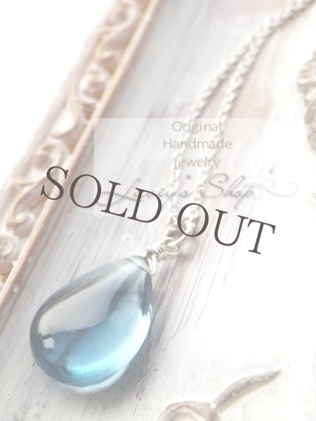 画像7: Silver925/大粒ロンドンブルートパーズの1粒ネックレス (7)