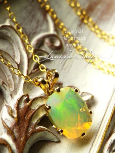 画像3: エチオピアンオパールの1粒ネックレス(REC) (3)