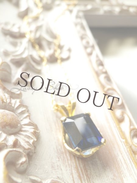 画像6: 濃紺！宝石エメラルドカットカイヤナイトの1粒ネックレス (6)