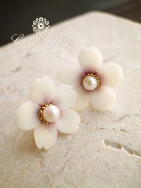 画像5: 『桜ものがたり』ベビーアコヤと桜のスタッドピアス (5)