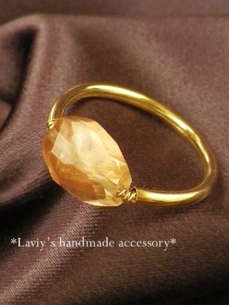 画像2: オレゴンサンストーンのラフカットリング(2) (2)