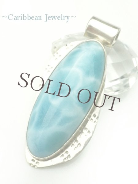 画像2: 美麗ブルーラリマールのデザインペンダントトップ (2)