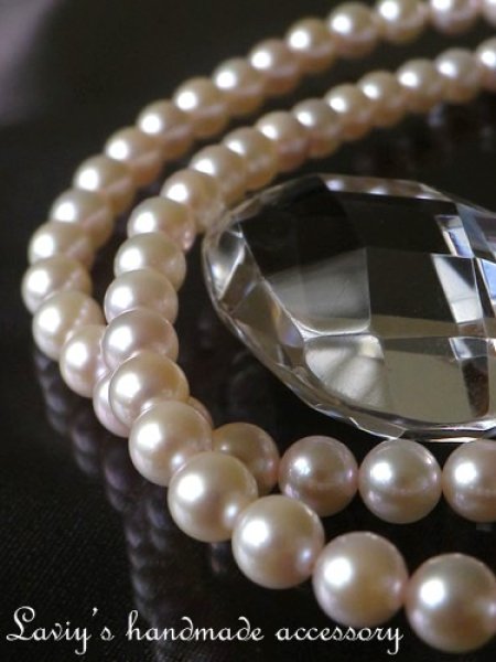 画像1: 天然色！ベビーピンクアコヤ真珠の贅沢ネックレス (1)