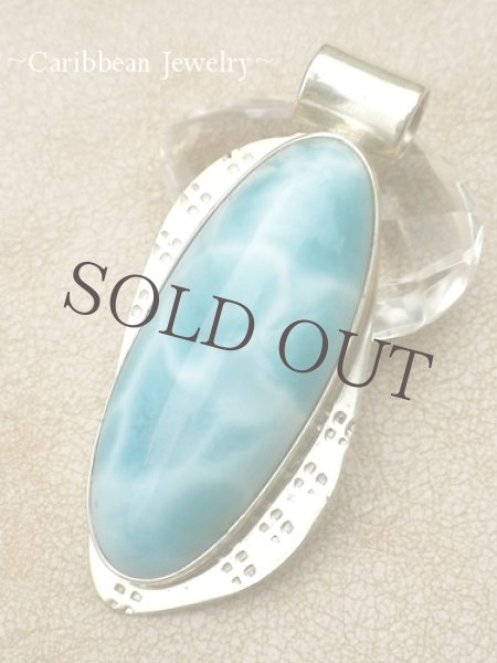 画像3: 美麗ブルーラリマールのデザインペンダントトップ (3)