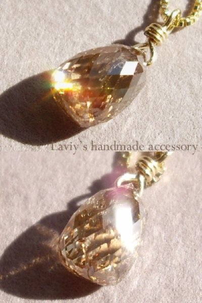画像1: K18ブラウンダイヤモンドの1粒ネックレス